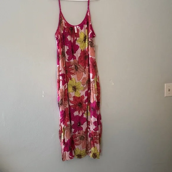 Floral Maxi Dress in Pink and Yellow - Picture 7 of 7